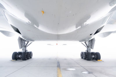 Airplane on airport runway