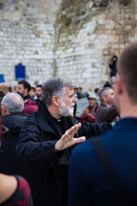 Group of people looking at camera