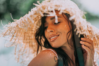 Portrait of a smiling young woman