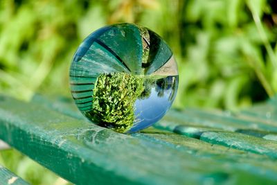 Close-up of crystal ball