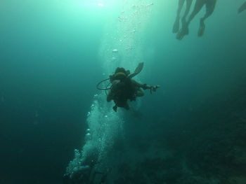 Scuba diving in sea