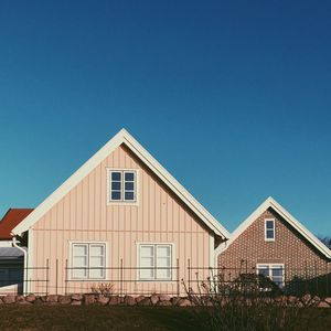 Built structure against clear blue sky