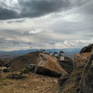 Scenic view of mountain against sky