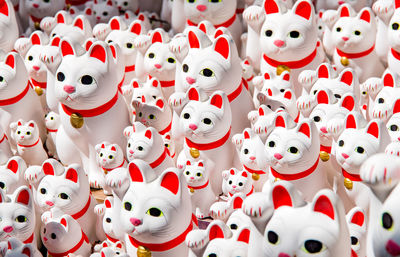 High angle view of toys for sale at market stall