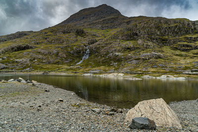 Scenic view of lake against mountains