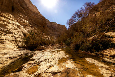 Scenic view of rocky mountains against sky