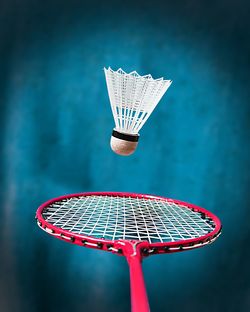 Close-up of umbrella on table