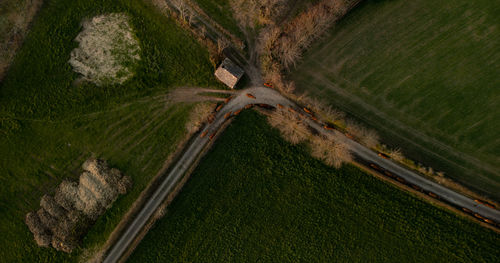 Aerial landscape roads