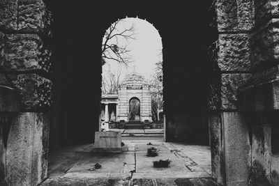 Low angle view of old ruins