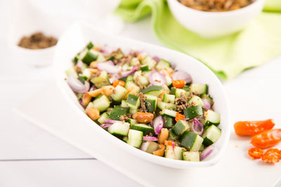 Close-up of salad in plate