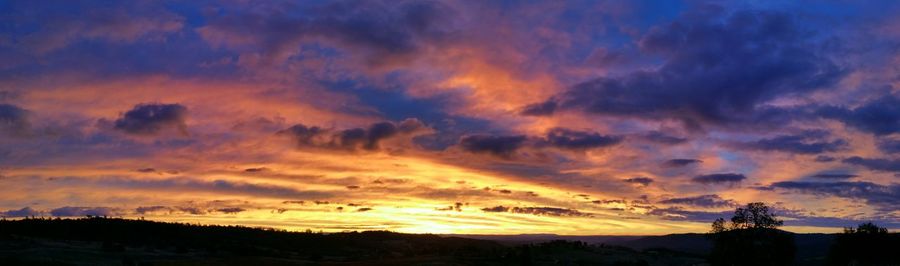 Dramatic sky over landscape