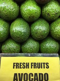 Full frame shot of fruits for sale in market