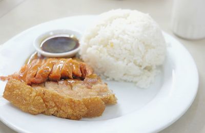 Close-up of food in plate