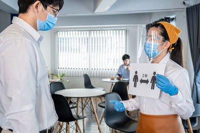 Female scientist working in laboratory