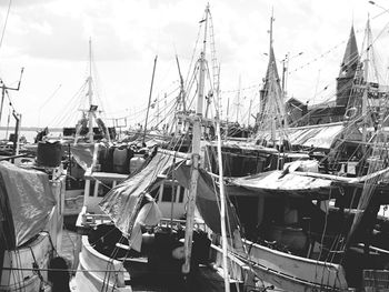 Boats in harbor