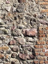 Full frame shot of wall on sunny day