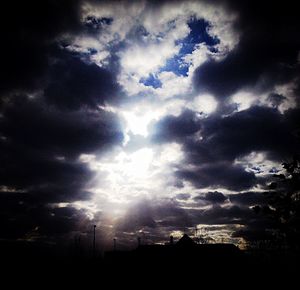 Low angle view of cloudy sky