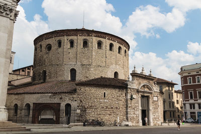 Low angle view of historical building against sky