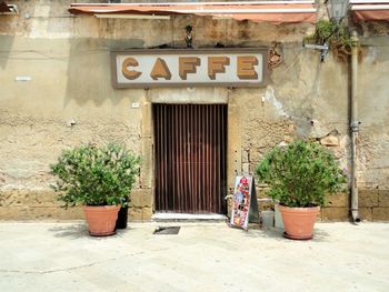 Entrance of a cafe