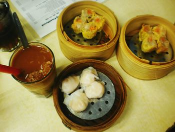 Close-up of food served in plate