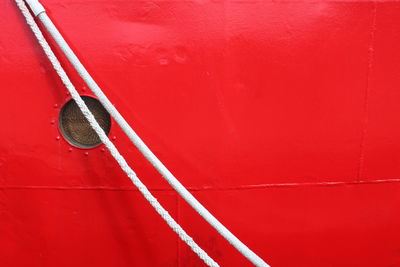 Close up of red umbrella