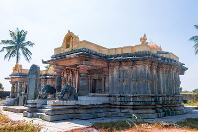 View of temple against clear sky