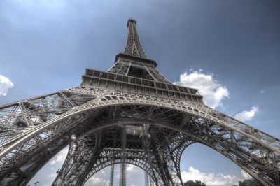 Low angle view of eiffel tower