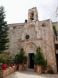 Low angle view of historical building against sky