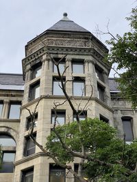 Low angle view of old building against sky