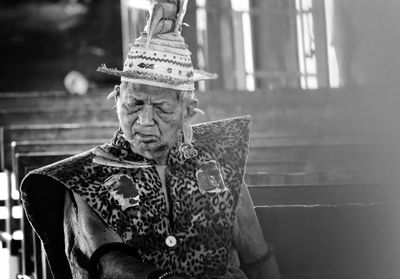 Portrait of dayak tribe