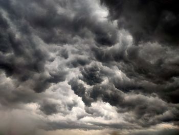 Low angle view of storm clouds in sky