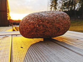 Close-up of bread on table