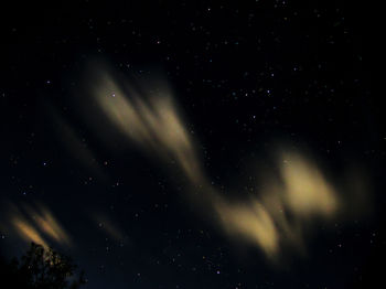 Low angle view of star field at night