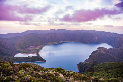 View over lagoa do fogo, azores islands vacation, outdoor experience.