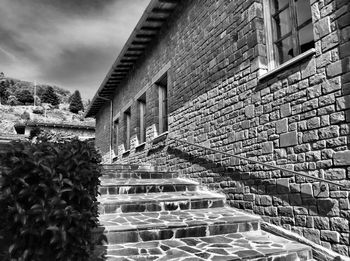 Low angle view of historic building against sky