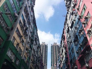 Low angle view of buildings against sky