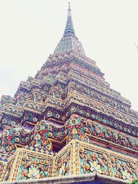 Low angle view of temple against clear sky