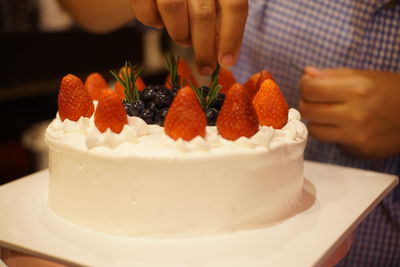 Close-up of dessert in plate