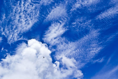 Low angle view of cloudy sky