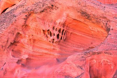 Aerial view of rock formations