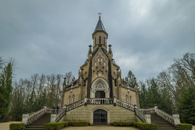 Low angle view of church against sky