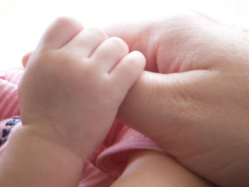 Close-up of baby feet