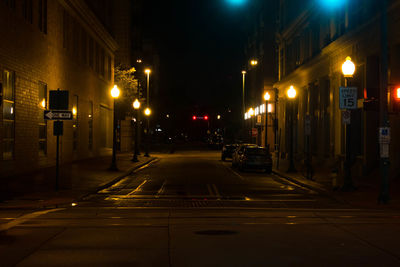 City street at night