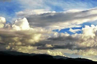 Storm clouds over landscape