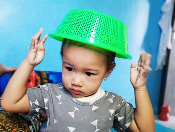 Portrait of cute baby boy