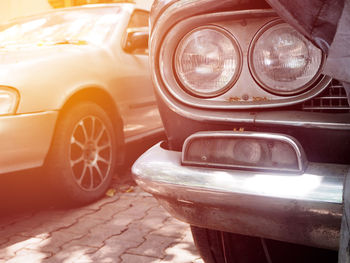 Close-up of vintage car