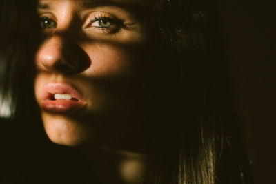 Close-up of young woman