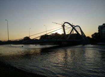 View of river at sunset