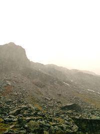 Scenic view of landscape against clear sky