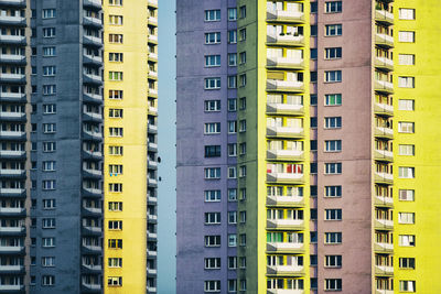 Full frame shot of colorful residential buildings